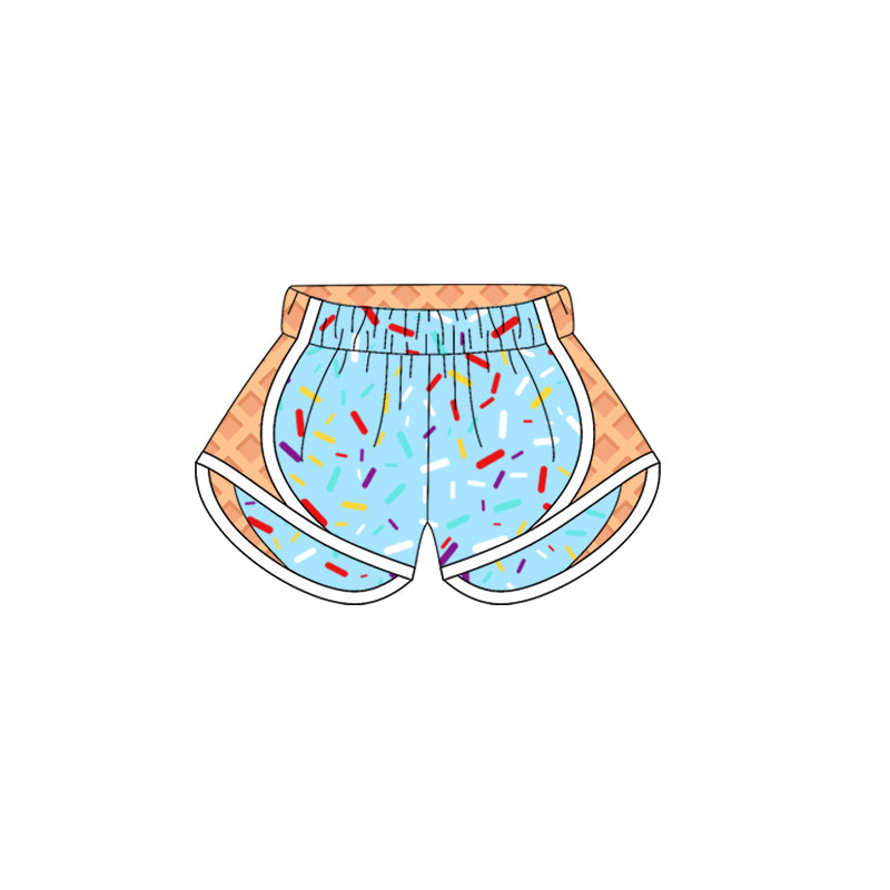 8.26 Pre order Pink sprinkle ice cream kids girls team summer shorts