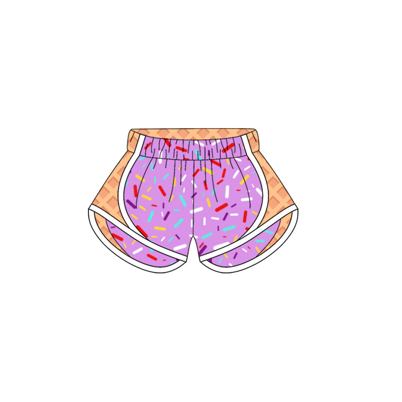 8.26 Pre order Pink sprinkle ice cream kids girls team summer shorts