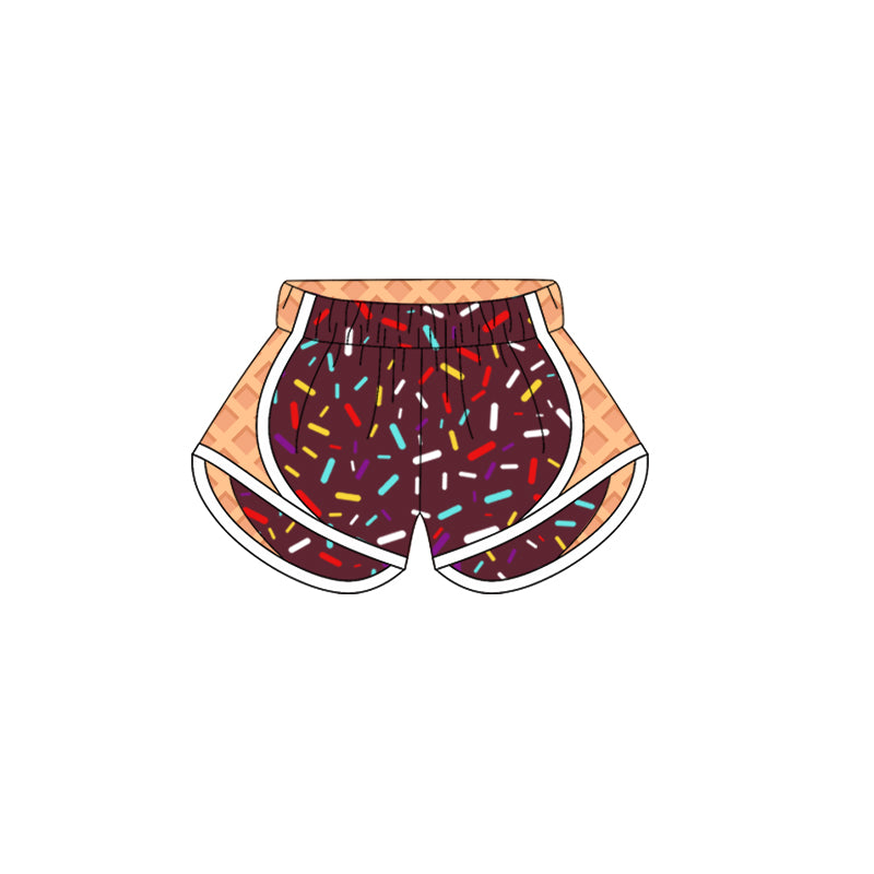 8.26 Pre order Pink sprinkle ice cream kids girls team summer shorts