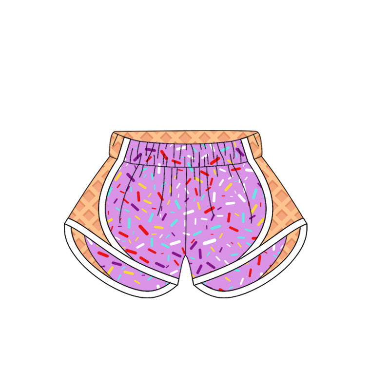 8.26 Pre order Pink sprinkle ice cream kids girls team summer shorts