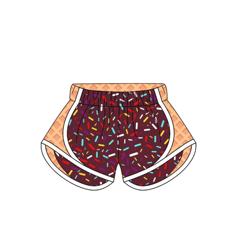 8.26 Pre order Pink sprinkle ice cream kids girls team summer shorts