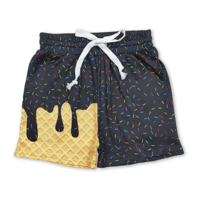 RTS Sibling Baby Boys Ice Cream Drip Sprinkles Stars Summer Shorts Bottoms