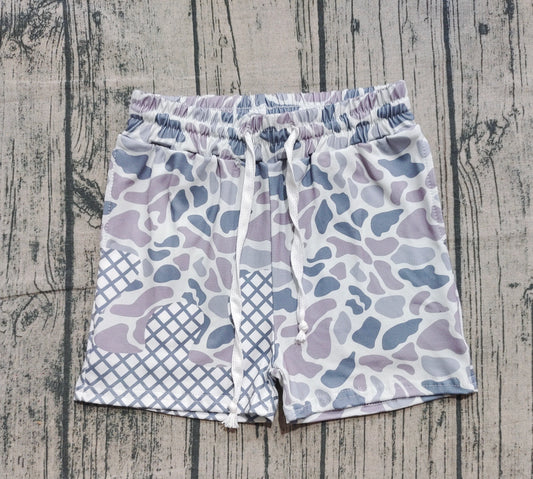 9.22 SS0647 Sample No Moq Fast Coming Baby Boys Grey Camo Drip Team Shorts Bottom