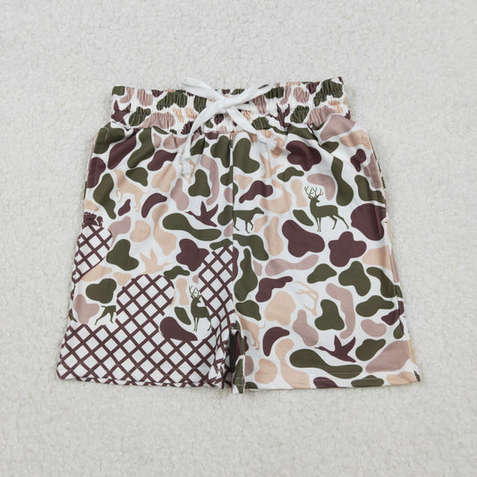 10.23 RTS NO MOQ (In stock)SS0652 Baby Boys Summer Shorts Baby Boys Dog Duck Deer Camo Drip Shorts Bottom