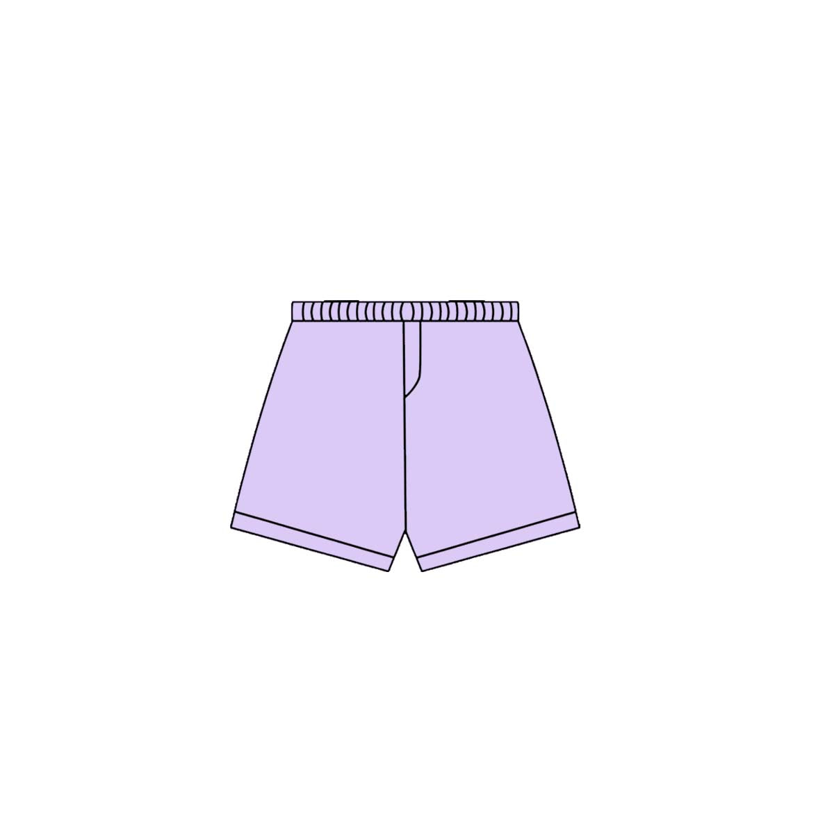 10.1 SS0665 Pre order No Moq Yoga fabric Baby Girls Lavender Yoga Shorts Bottoms