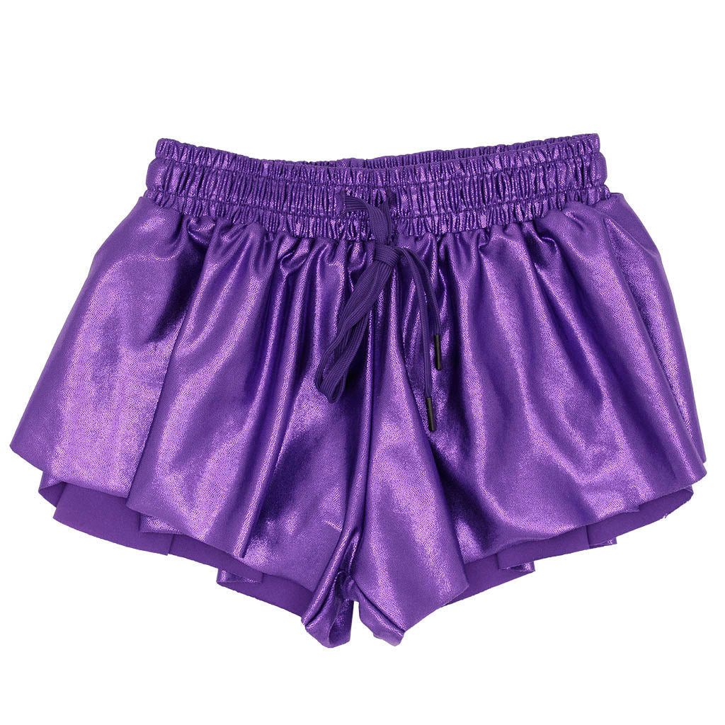 10.20 SS0686 Pre order No Moq Baby Girls Purple Ruffle Shorts Bottoms