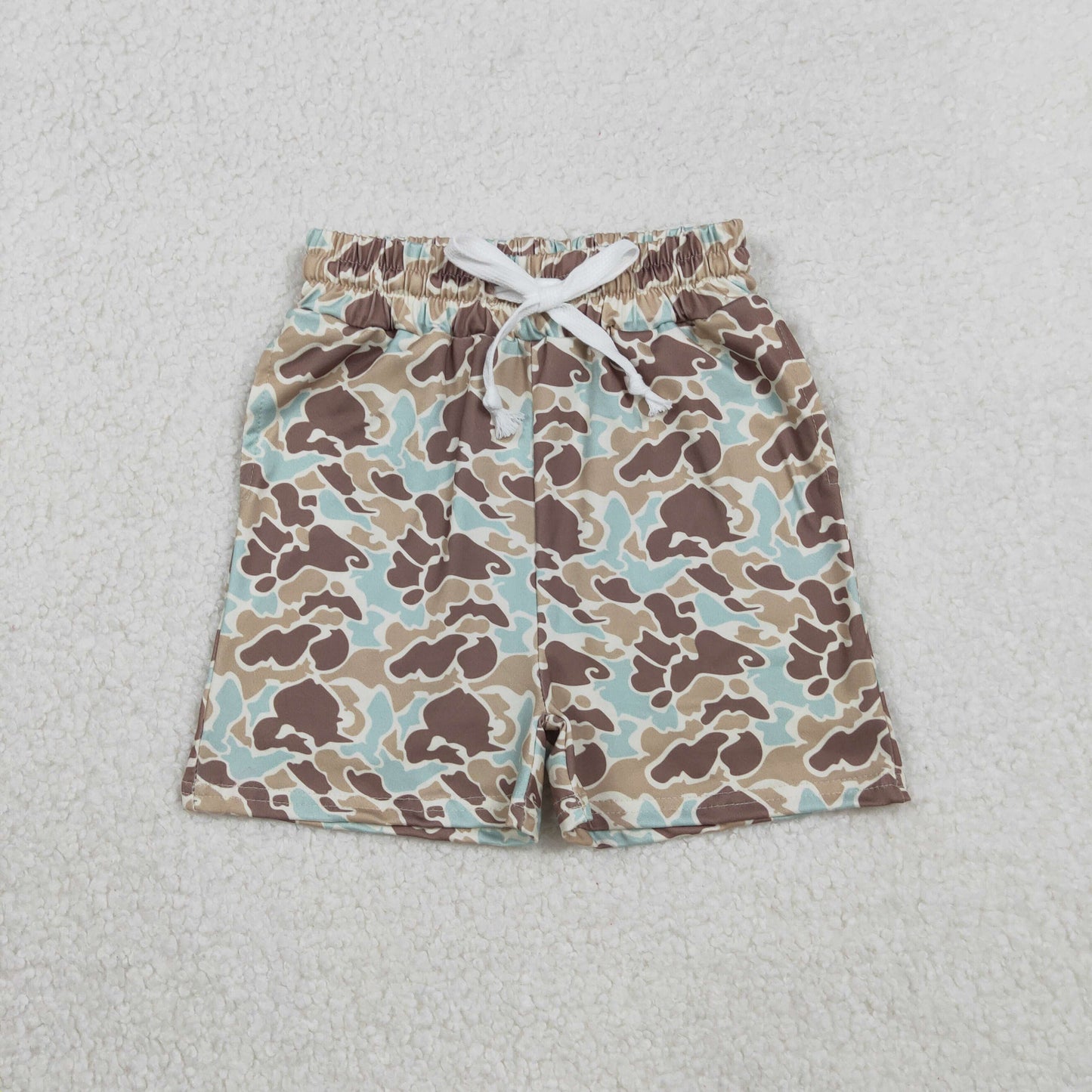 11.21 RTS NO MOQ (In stock)SS0697 Baby Boys Southern Green Camo Pockets Shorts Bottom
