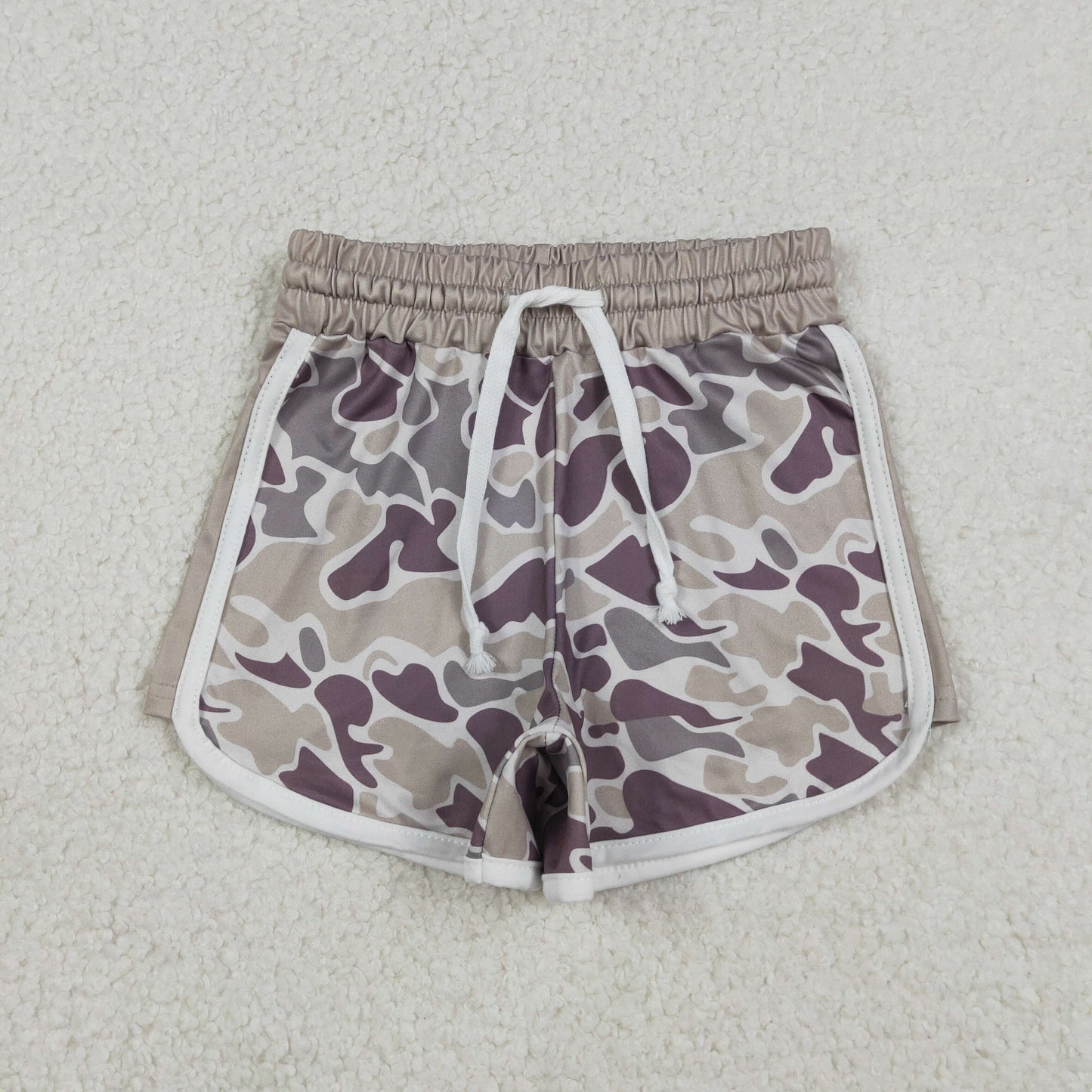 12.22 RTS NO MOQ (In stock)SS0738 Baby Girls Summer Shorts Baby Girls Southern Grey Camo Shorts Bottom