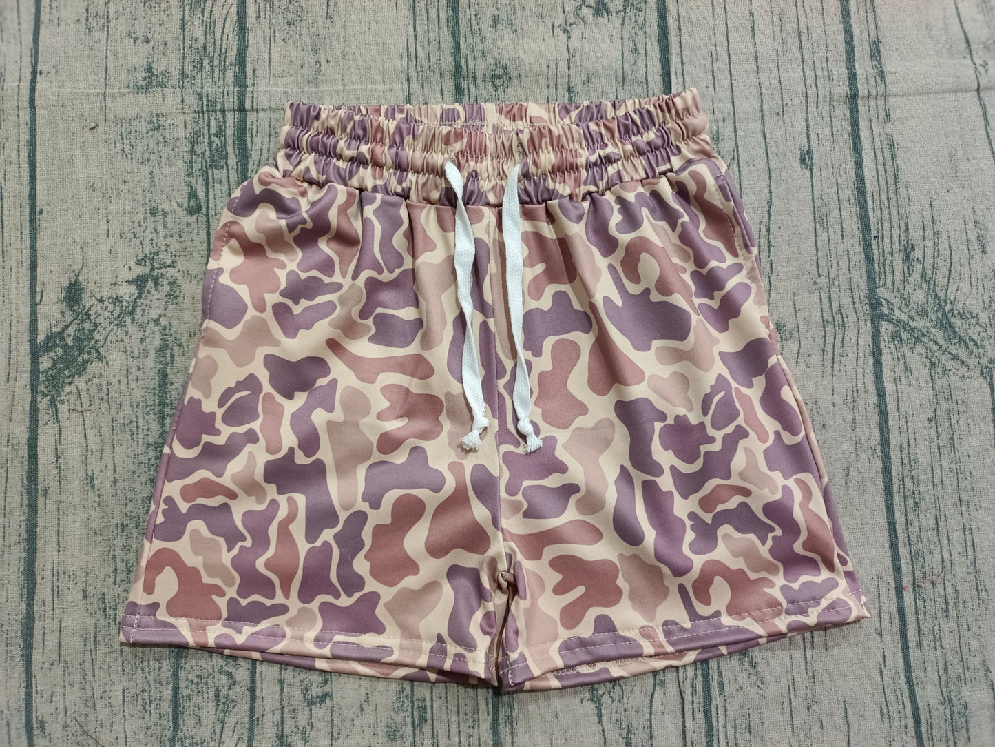 12.9 SS0762 Sample No Moq Baby Boys Southern Khaki Grey Camo Shorts Bottom