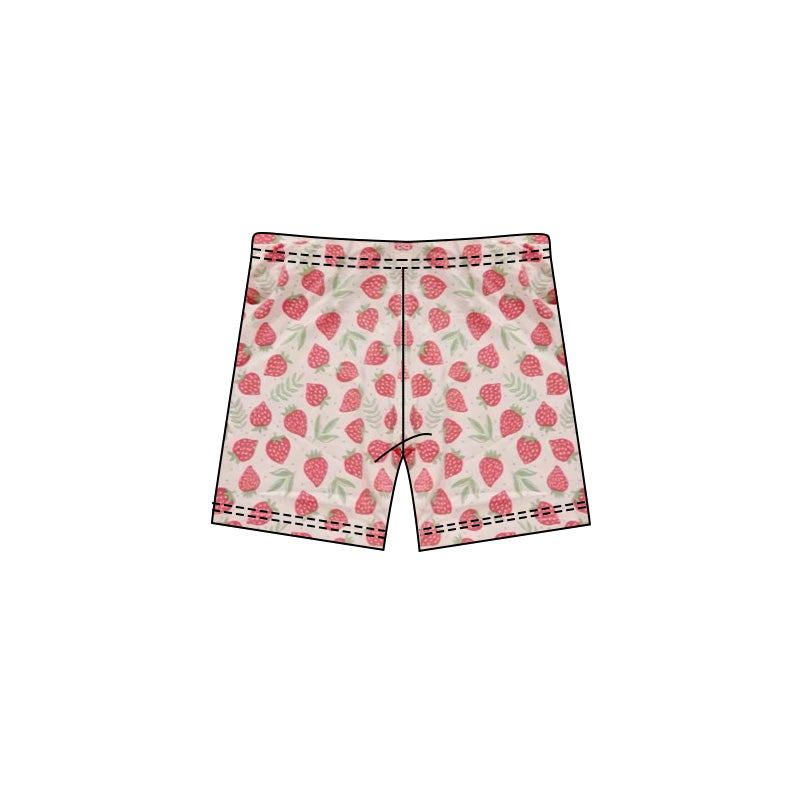 1.8 SS0789 Pre order No Moq Baby Girls Strawberry Shorts Bottom