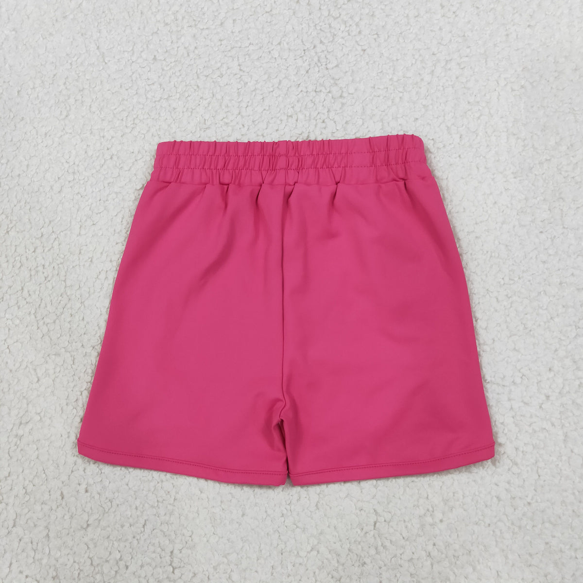RTS NO MOQ (In stock)yoga fabric SS0949 Baby Girls Pink Stripe Yoga Side Pocket Summer Shorts Bottom