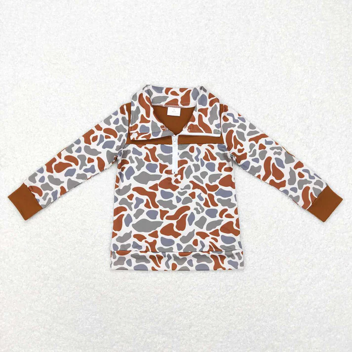 Baby Boys Camouflage Hunting Season Zip Pullovers Tops