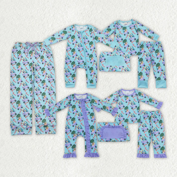 Adult Baby Girls Christmas Dogs Candy Pajamas Clothes Sets