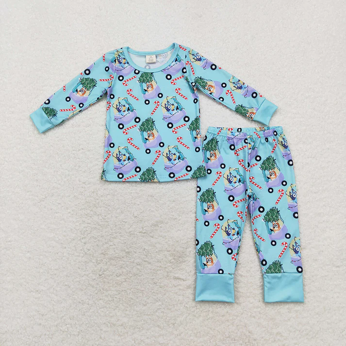 Adult Baby Girls Christmas Dogs Candy Pajamas Clothes Sets