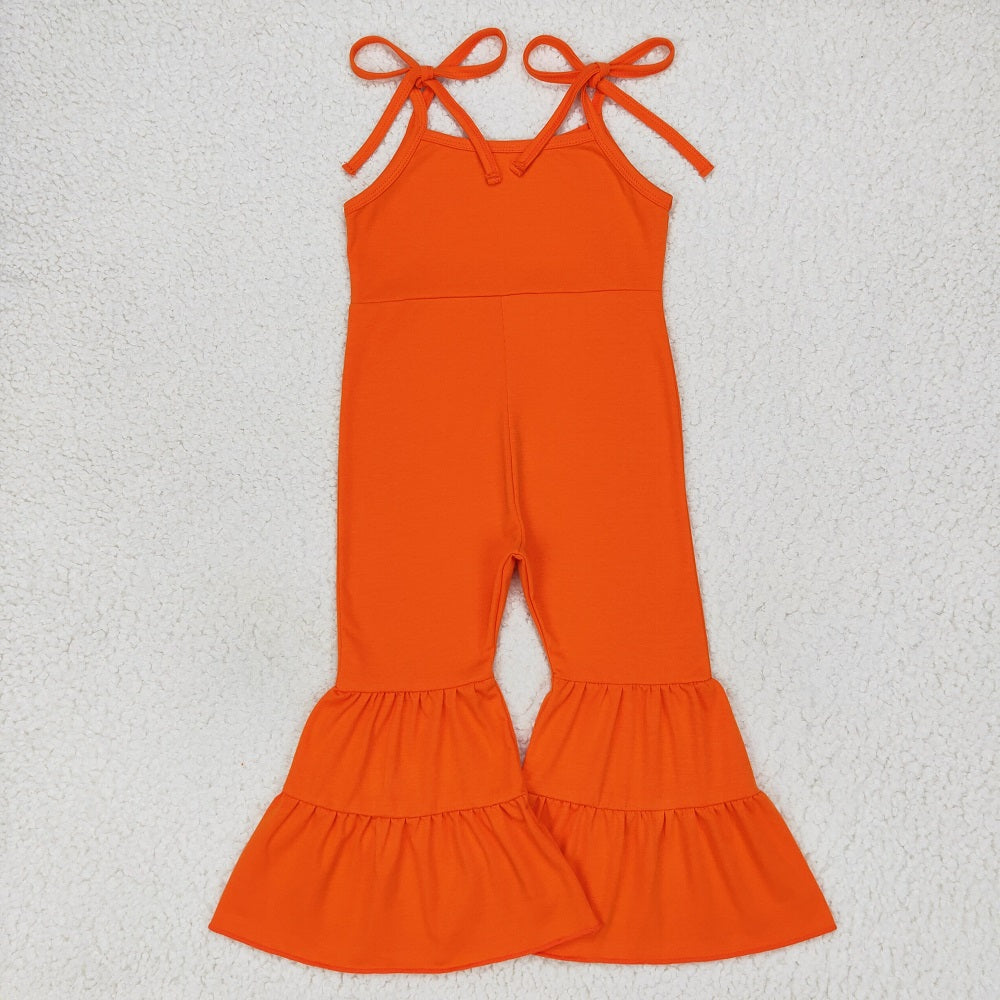 Baby Girls Cotton Suspender Double Lace Flared Overalls