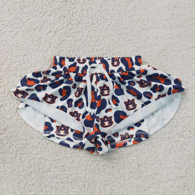 SS0819 RTS NO MOQ (In stock)Leopard kids girls team active summer shorts