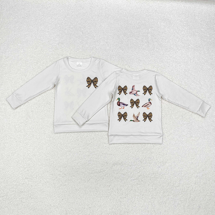 Baby Girls Bows Ducks Deer Hunting Season Tee Shirts Tops