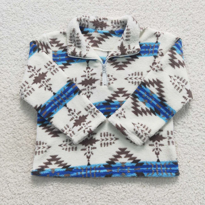 Baby Girls Plush Zipper Pullover Long Sleeve Jacket