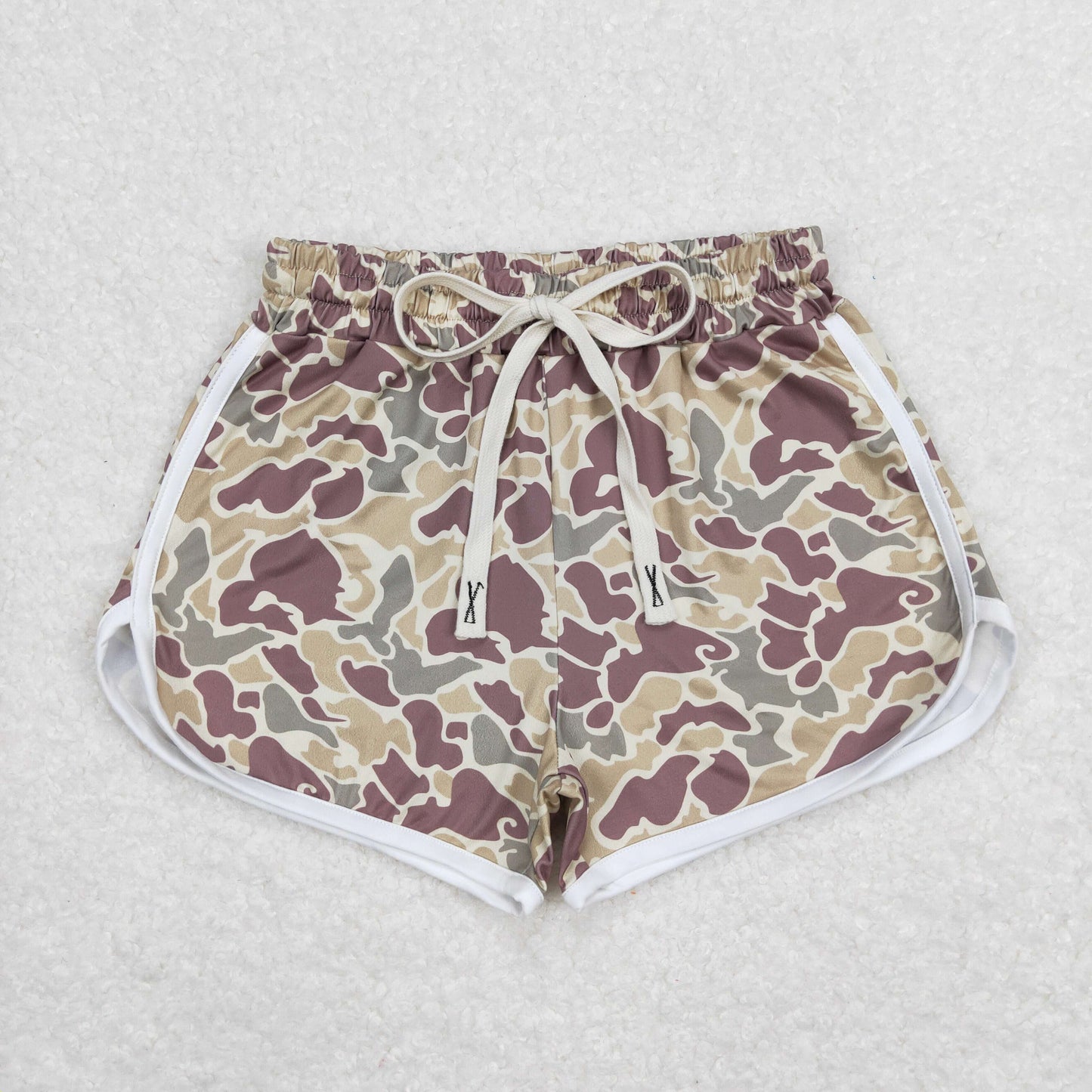 Baby Girls and Adults women brown camouflage sports yoga shorts