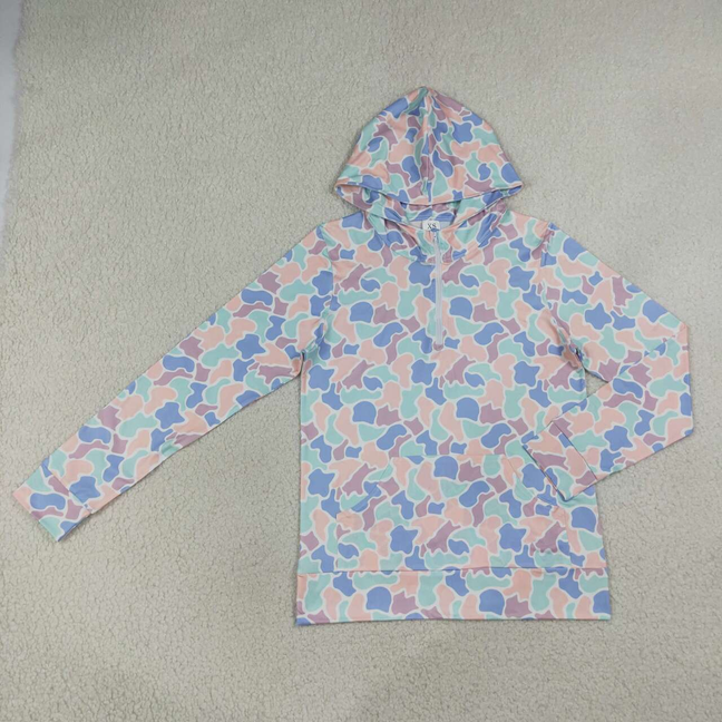 GT1714 RTS NO MOQ (In stock)Adult Men Southern Camo Zip Pocket Hoodies Top