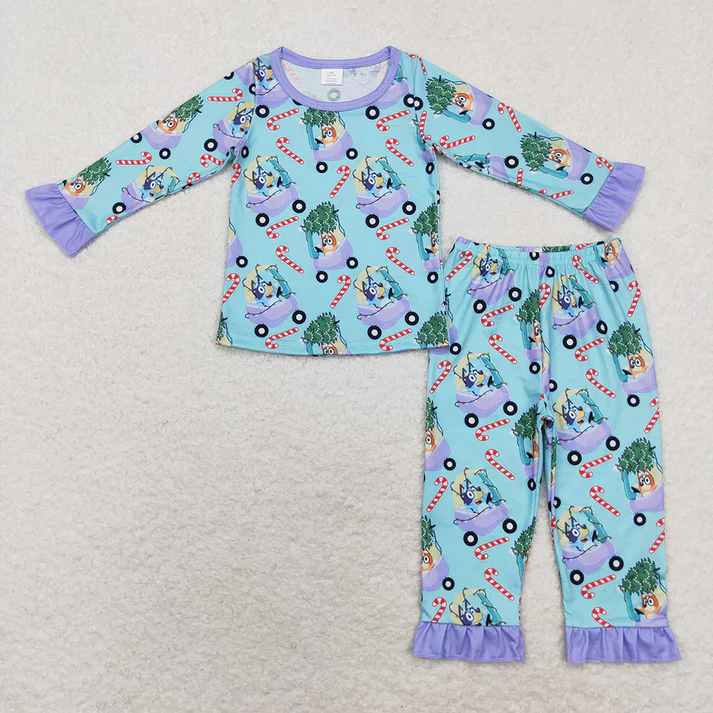 Adult Baby Girls Christmas Dogs Candy Pajamas Clothes Sets