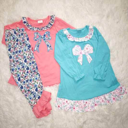 10.22 RST Sibling Baby Girls Tunic Ruffle Leggings Dresses Clothes Set