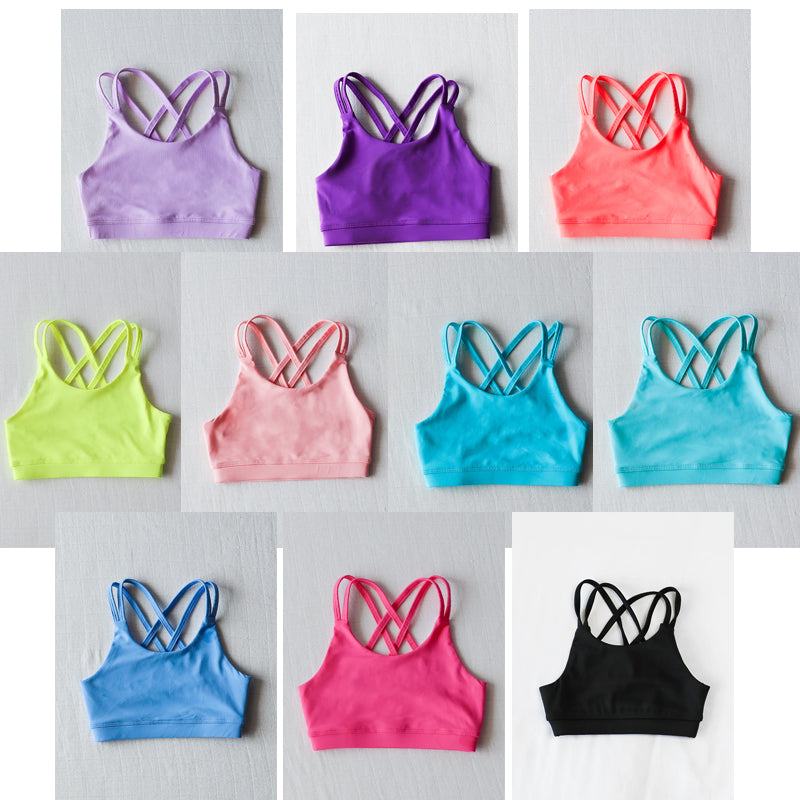 8.26 Pre order Baby Girls Summer Yoga Tank Top toddler girl clothes yoga rose red Sleeveless vest Top