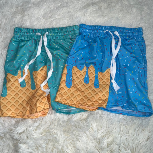 11.13 RST Sibling Baby Boys Ice Cream Drip Sprinkles Stars Summer Shorts Bottoms