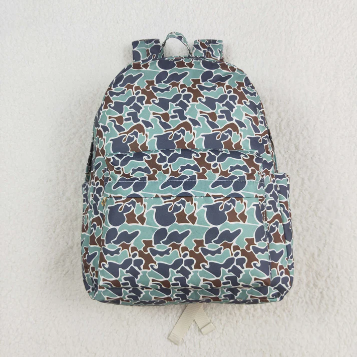Baby Kids Boys Camouflage Backpack Zip Back Bags