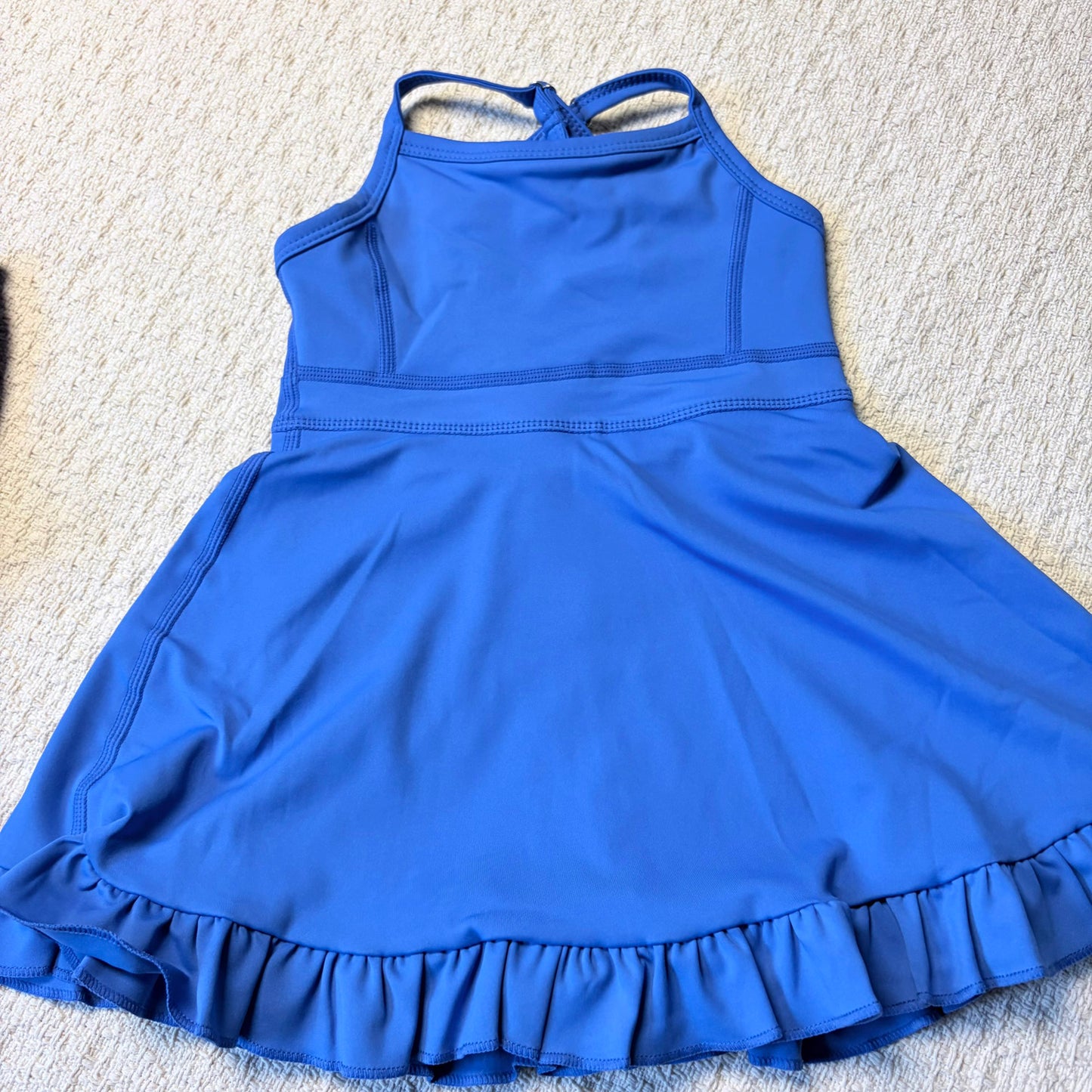 0526 RTS Sibling Baby Girls Knit Knee Length Active Wear Athletic Dresses