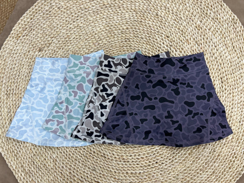 9.29 RTS Sibling Baby Girls Western Ducks Camo Yoga Skorts Bottom