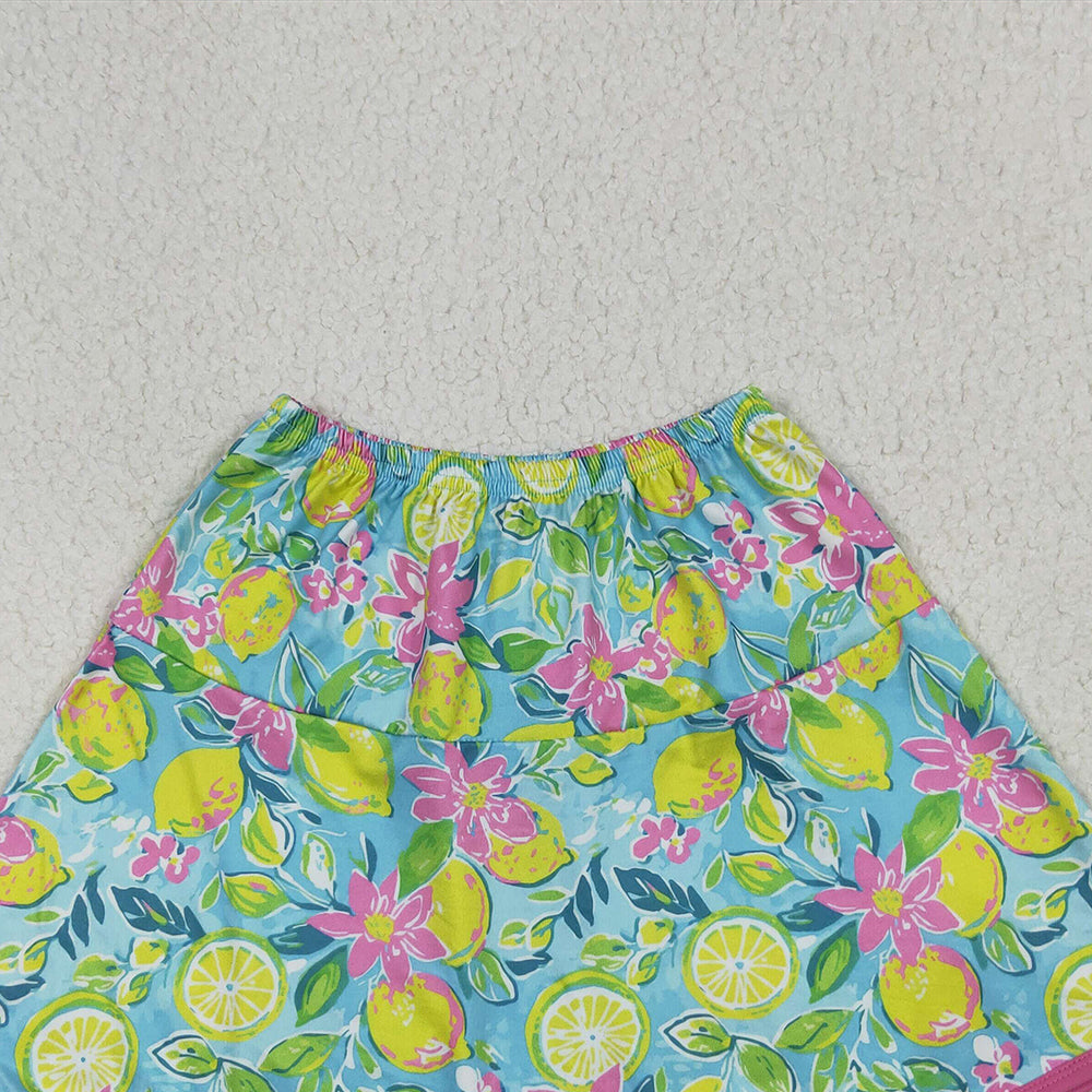 RTS NO MOQ （In stock）GLK0100 Baby Girls Skirt Baby Girls Lemon Summer Skirt Bottoms