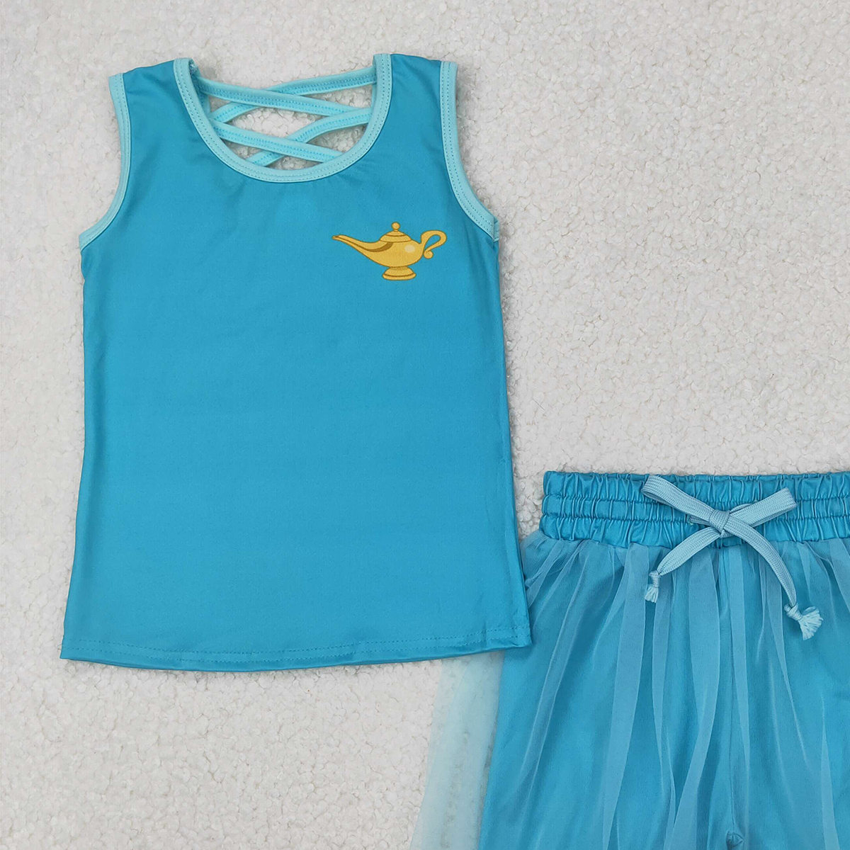 GSD2076RTS NO MOQ Baby Girls Skirt Sets Princess Toddler Girls Sleeveless Pot Top Skirt Outfit - Elegant Summer Clothing for Little Girls