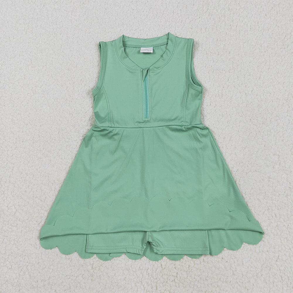 7.18  GSD2089 RTS NO MOQ Baby Girls Summer Yoga Dress baby girl clothes yoga sleeveless skirts dress
