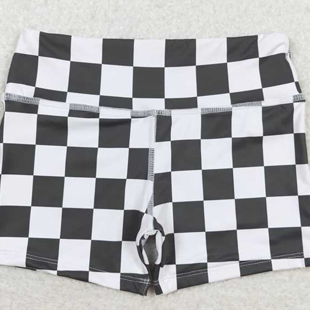 6.03 SS0219New Rts No Moq 8-9 Days By Air Arrived it Black plaid baby girls summer shorts