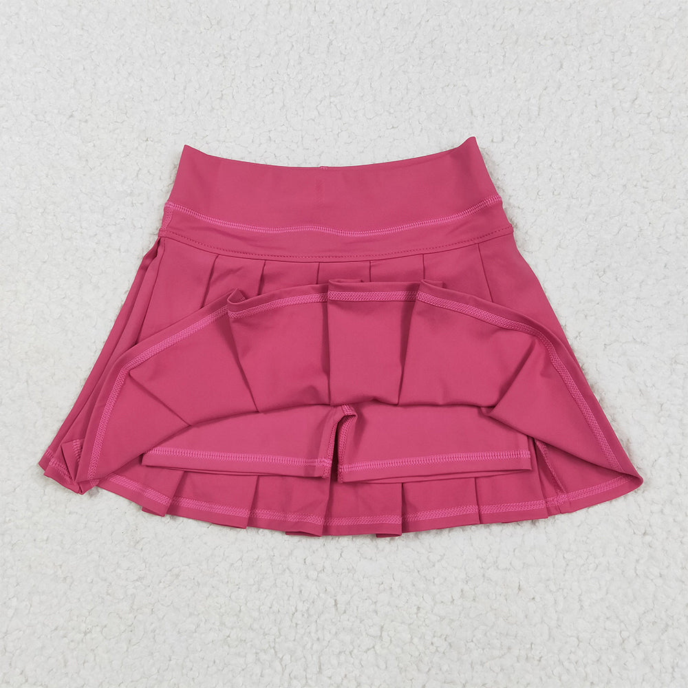 7.22 GLK0079RTS NO MOQ Baby Girls Yoga Skirt baby girls clothes yoga rose red Skirts dress