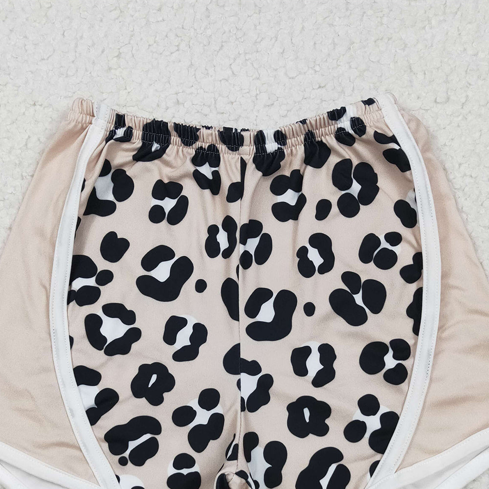 6.19 SS0526RTS NO MOQ Baby Girls Shorts Baby Girls Cow Print Leopard Shorts Bottoms