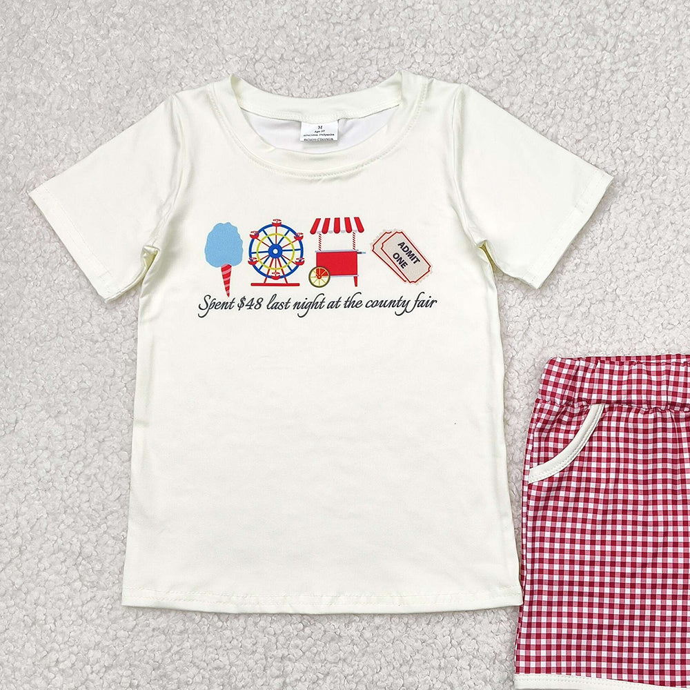 6.20 BSSO1468 RTS NO MOQ Baby Boys Summer Boys Outfits baby boy clothes short sleeve shorts set
