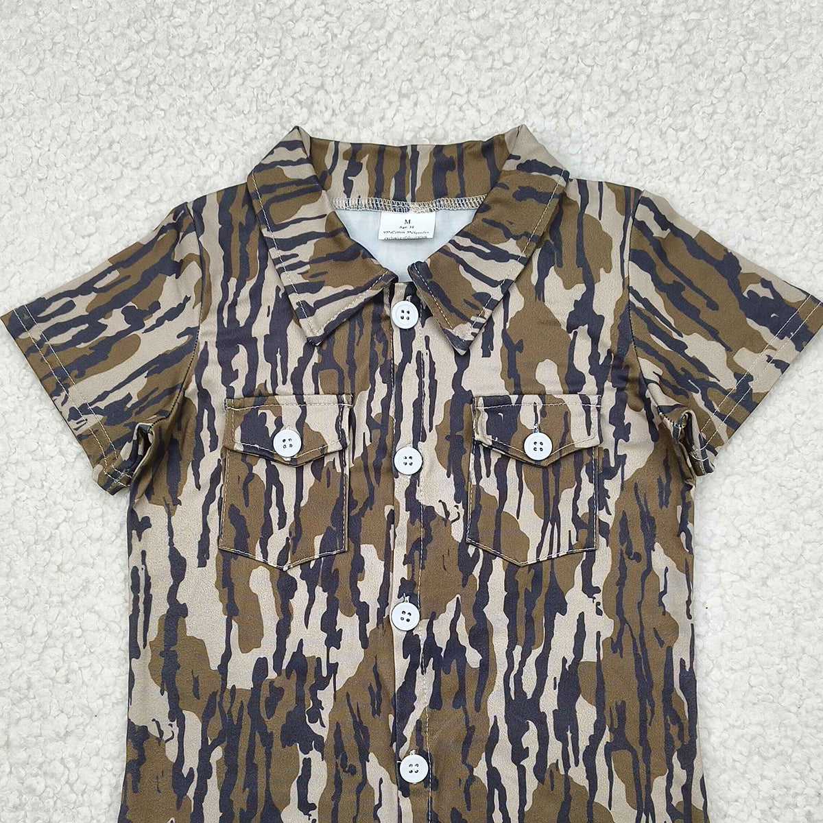 6.27   BT1201 RTS NO MOQ Baby Boys Summer Tops toddler boys clothes camouflage short Sleeve Top