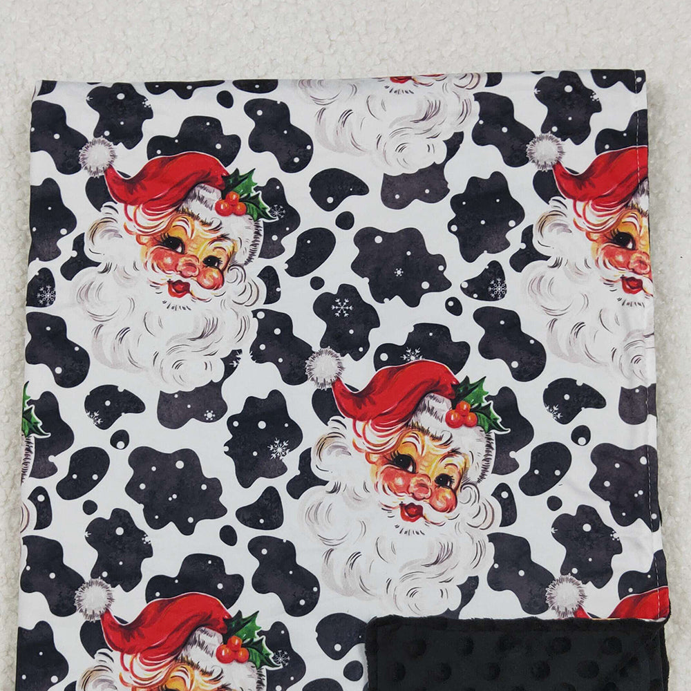 10.11 RTS NO MOQ （In stock）BL0158 Baby Toddler Children Christmas Santa Cow Blankets