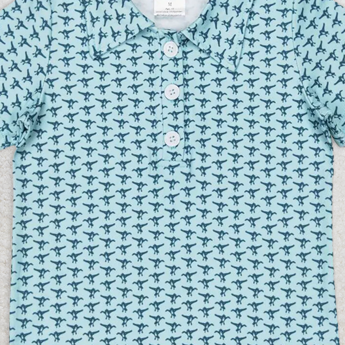BT0497 RTS NO MOQ Baby Boys Summer Tops Baby Boys Mallard Duck Short Sleeve Buttons Tee Shirts Tops