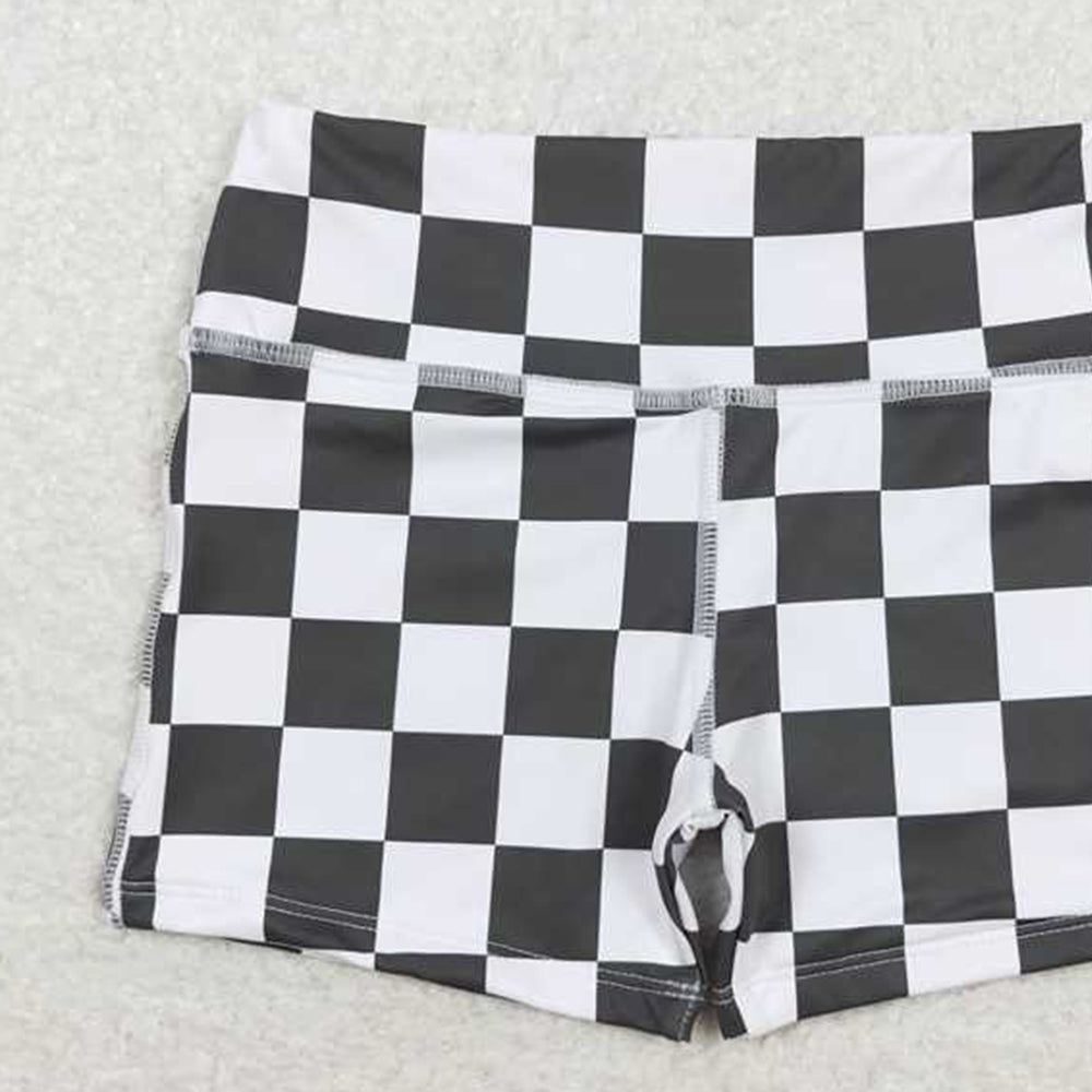 6.03 SS0219New Rts No Moq 8-9 Days By Air Arrived it Black plaid baby girls summer shorts