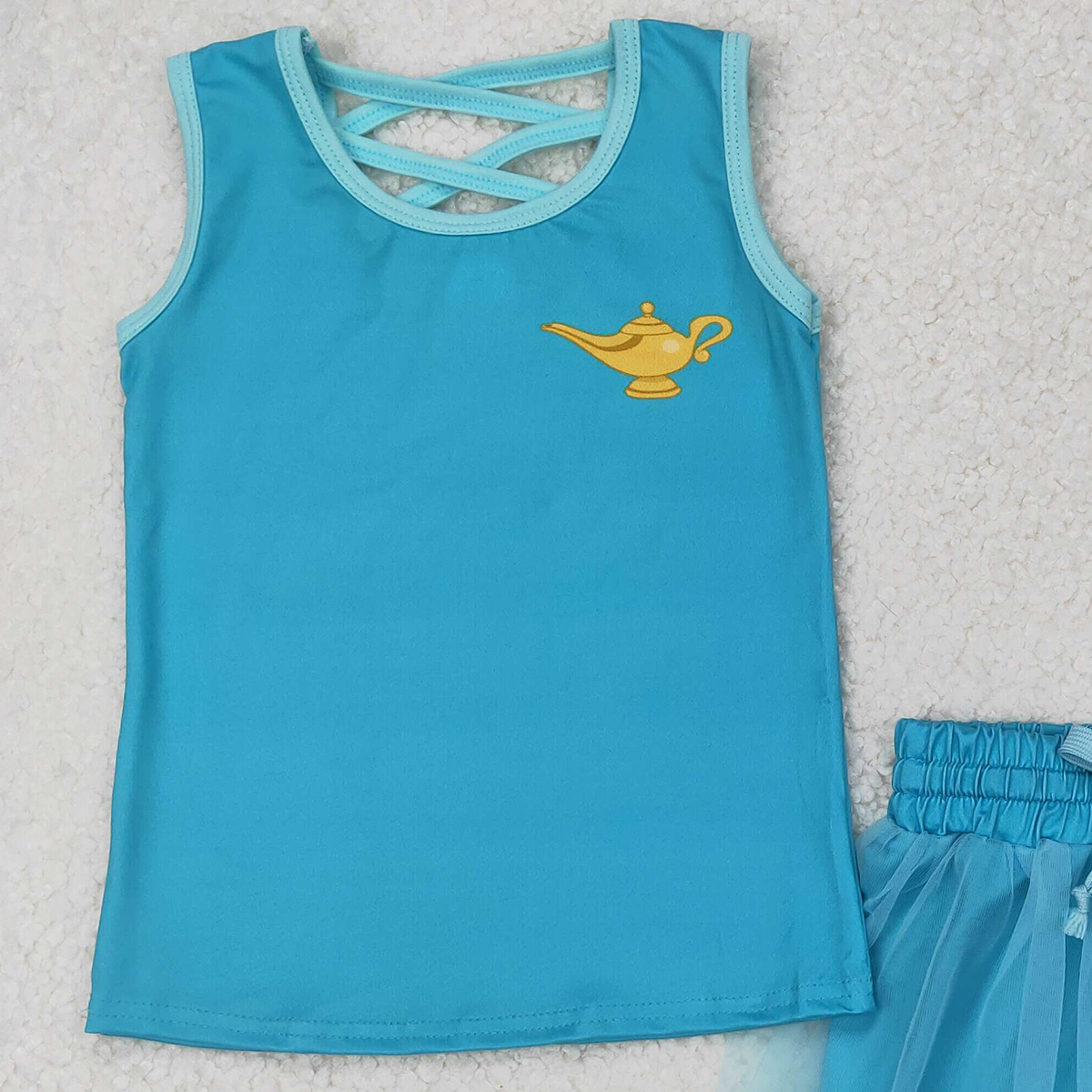 GSD2076RTS NO MOQ Baby Girls Skirt Sets Princess Toddler Girls Sleeveless Pot Top Skirt Outfit - Elegant Summer Clothing for Little Girls
