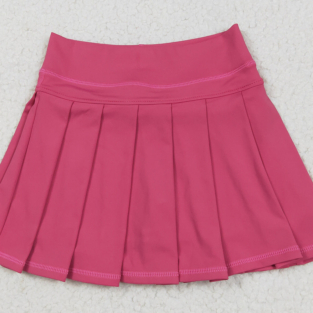 7.22 GLK0079RTS NO MOQ Baby Girls Yoga Skirt baby girls clothes yoga rose red Skirts dress