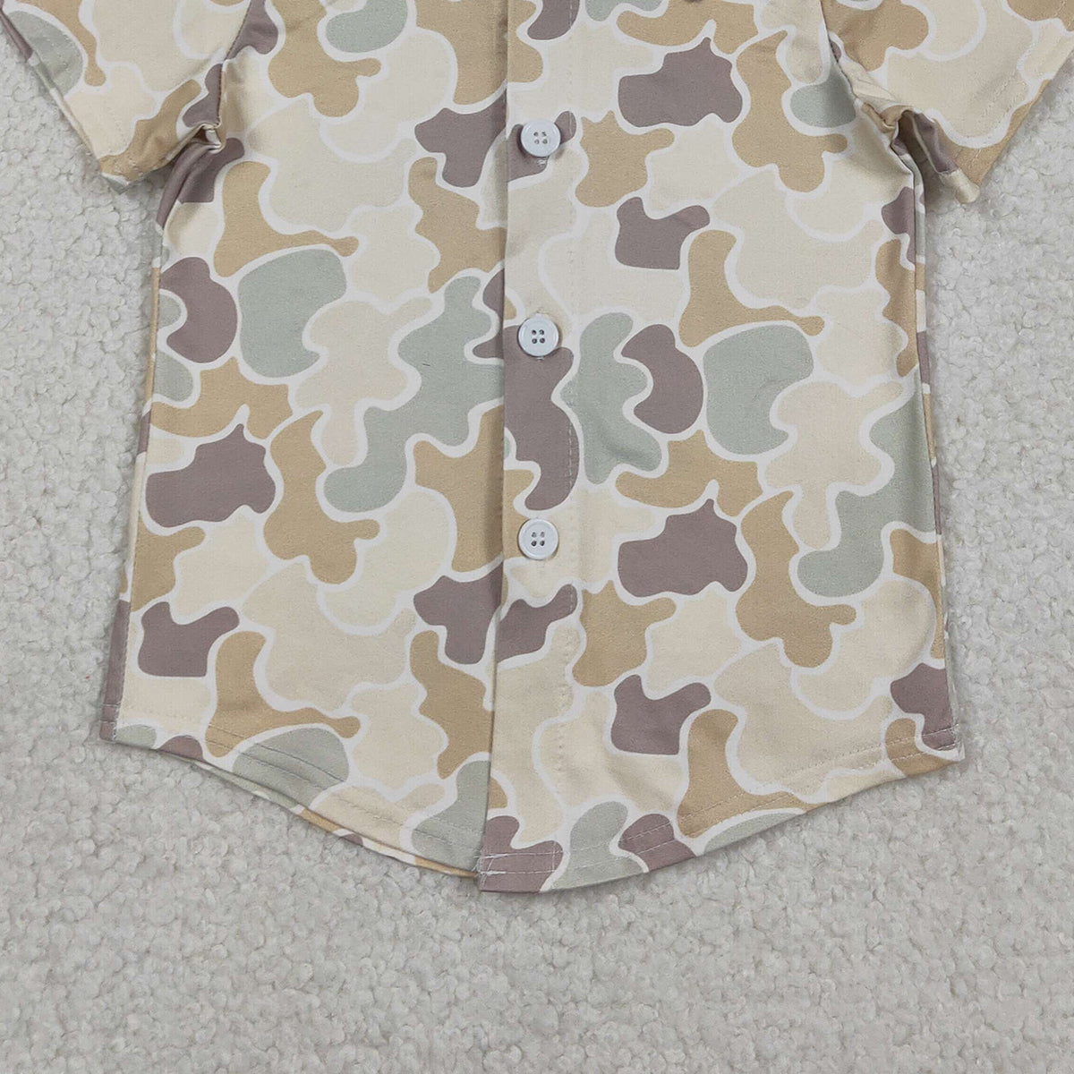 1.6 RTS NO MOQ （In stock）BT1566 Baby Boys Southern Khaki Camo Button Shirts Top