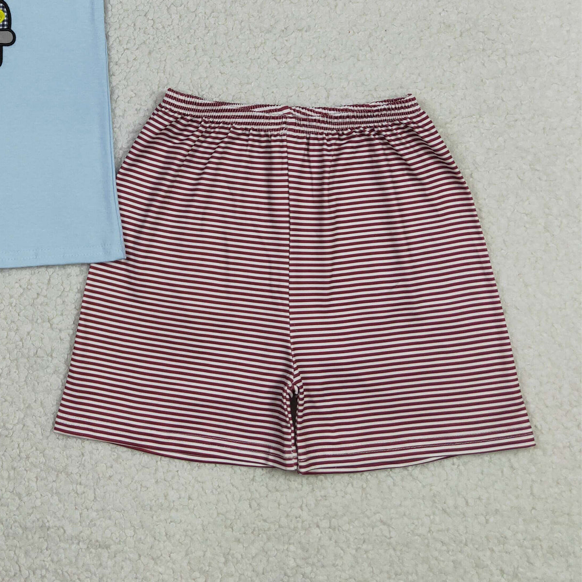 BSSO1918 RTS NO MOQ （In stock ）Dog flag truck embroidery kids boys 4th of july outfits