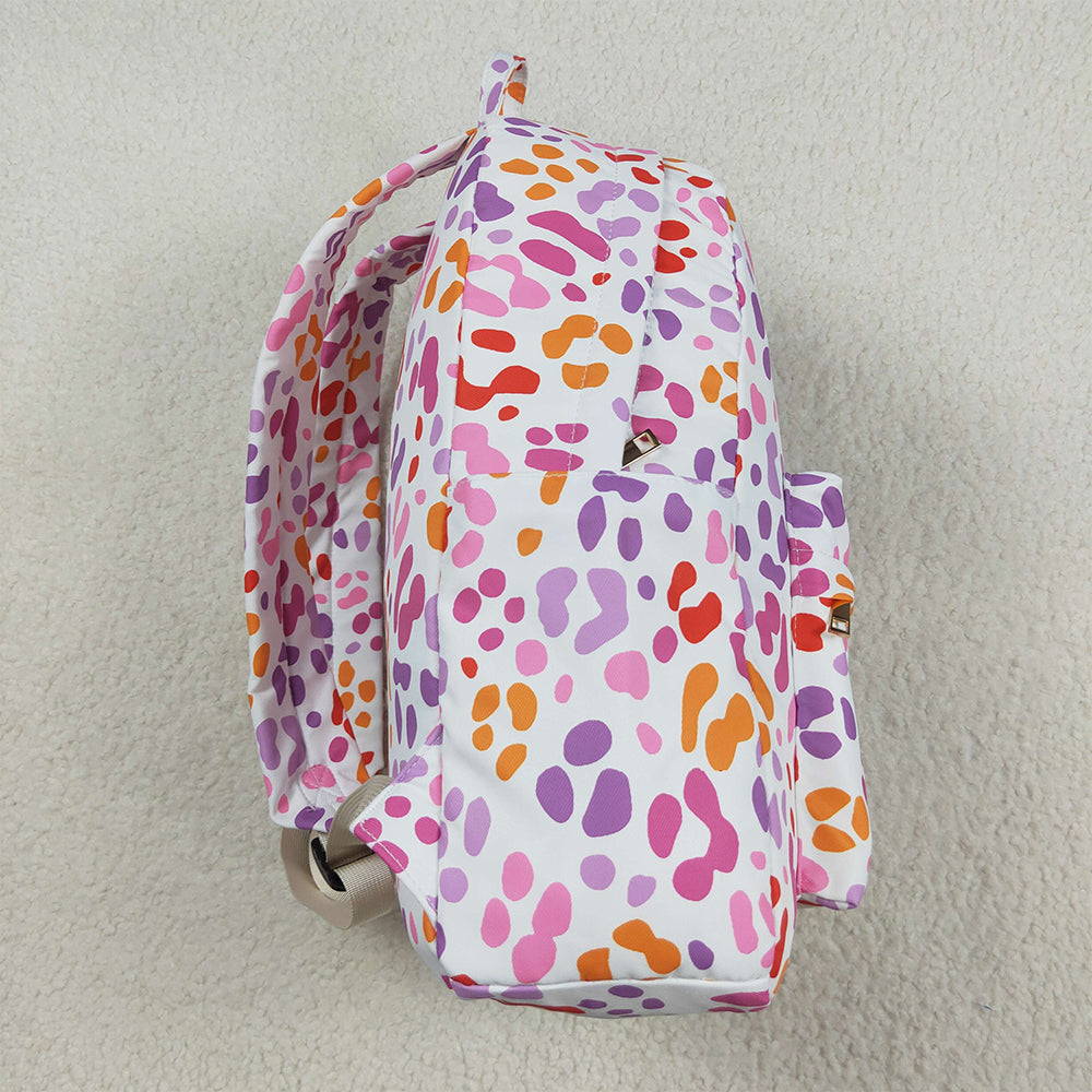RTS NO MOQ （In stock）BA0307 Baby Bags Baby Girls Pink Leopard School Backpack Bags