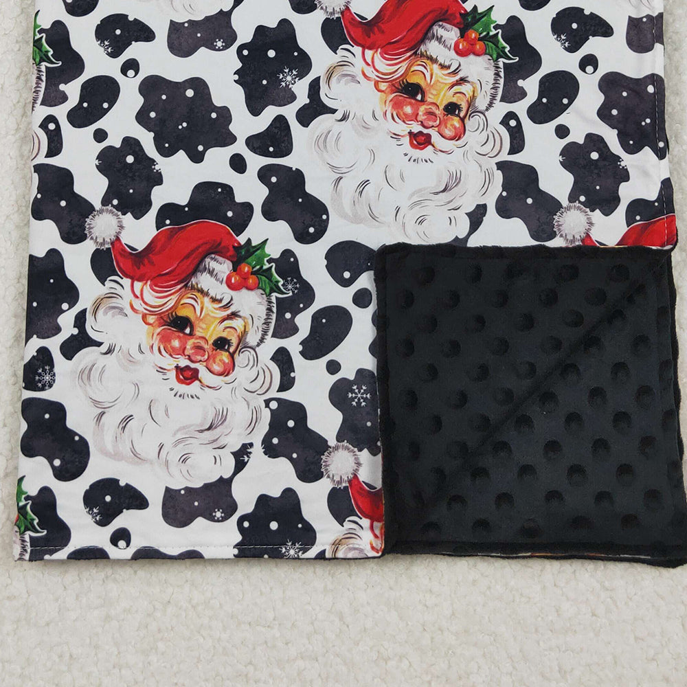 10.11 RTS NO MOQ （In stock）BL0158 Baby Toddler Children Christmas Santa Cow Blankets