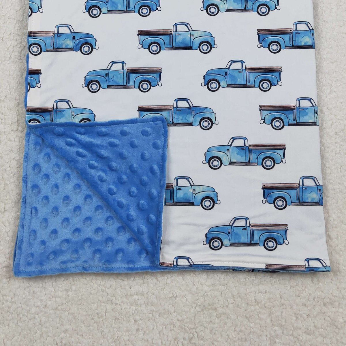 11.11 RTS NO MOQ （In stock）BL0062 Baby Kids Truck Minky blankets