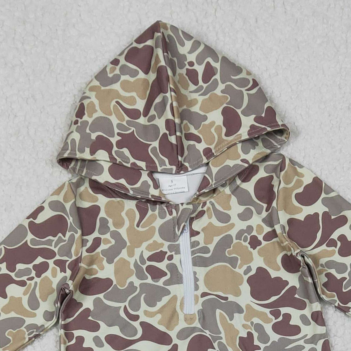 10.28 RTS NO MOQ （In stock）BLP1266 Baby Boys Winter Outfits Baby Boys Khaki Camo Hoodies Pockets Legging Pants Hunting Clothes Set